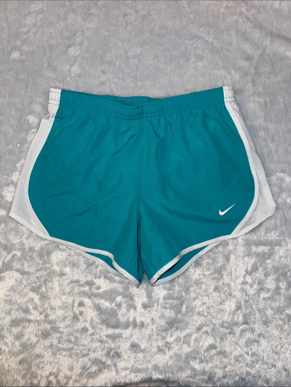 NWT Nike Teal Girls' Athletic Shorts with White Trim